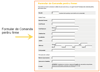 Formular de Comanda pentru firme