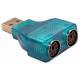 Adaptor USB - dual PS2 compact pentru mouse si tastatura