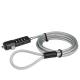 Cablu antifurt cu cifru, tip Kensington, pentru laptop, notebook, monitor, tableta PC, HDD extern