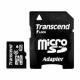 Card memorie MicroSD, 4GB, cu adaptor SD, Transcend