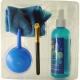 Set pentru curatat ecran laptop, monitor LCD, televizor, tastatura, kit curatare 4 piese: solutie spray, pensula, pompita, laveta