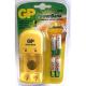 Incarcator universal acumulatori R3 AAA si R6 AA + 4 acumulatori AAA 800mAh, GP PowerBank S350
