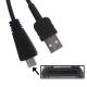 Cablu USB SONY, pentru aparate foto si camere digitale DSC-HX100V, HX9V, H70, WX30, WX10, WX7, WX5, W580, W570, W560, W390, W360, W380, W350, TX20, TX100V, TX10, T110, T99, TX5