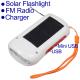 Lanterna cu LED-uri, Radio FM, Power Bank, Incarcator solar