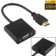Convertor HDMI - VGA, Cablu adaptor TV-to-PC, de la iesirea HDMI la intrarea VGA monitor, rezolutie Full HD