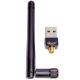 Adaptor USB wireless 802.11n miniatura, cu antena, raza marita de actiune