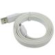 Cablu plat Micro USB alb, lungime 3m