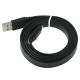 Cablu plat Micro USB negru