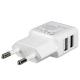 Alimentator si incarcator retea USB 5V 2A, cu 2 iesiri USB, pentru tableta PC, smartphone, player, HDD extern, telefon GSM